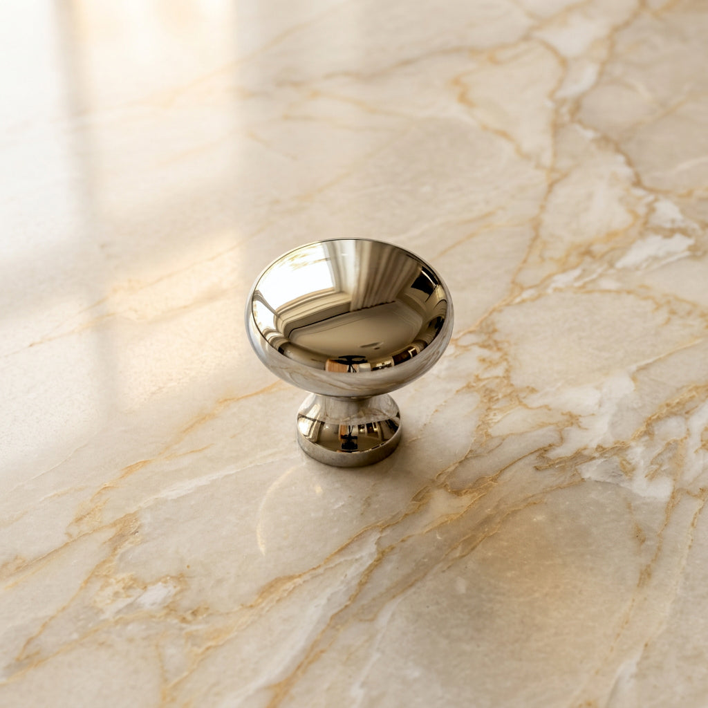 Unlacquered Brass Cabinet Knob - Cavendish Knob